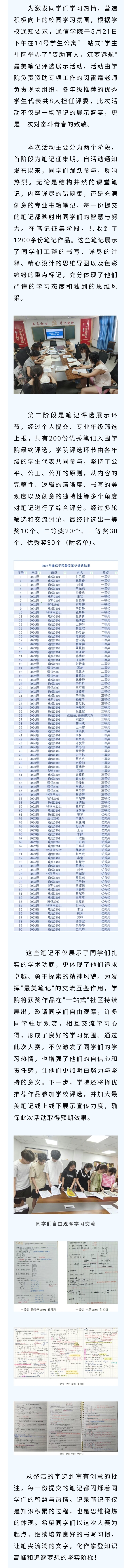 一站式社区｜通信学院开展“资助育人，筑梦远航” “最美笔记”评选展示活动